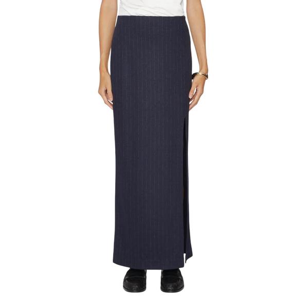 NEW TIBI newton stripe pencil skirt in navy - Picture 1 of 3